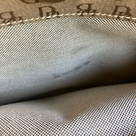 Dooney & Bourke Cream Tan Canvas Signatures Logo Cream Leather Tote Shoulder Bag - Picture 15 of 16